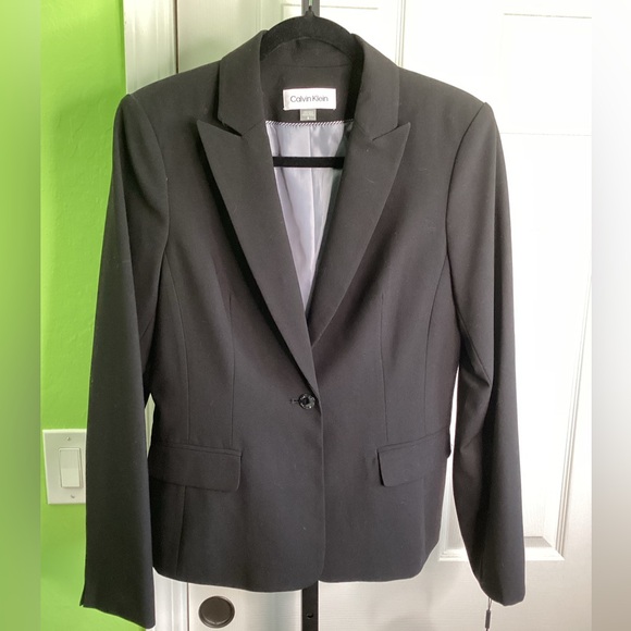 Calvin Klein Black Blazer, size 8, NWT - Picture 1 of 6